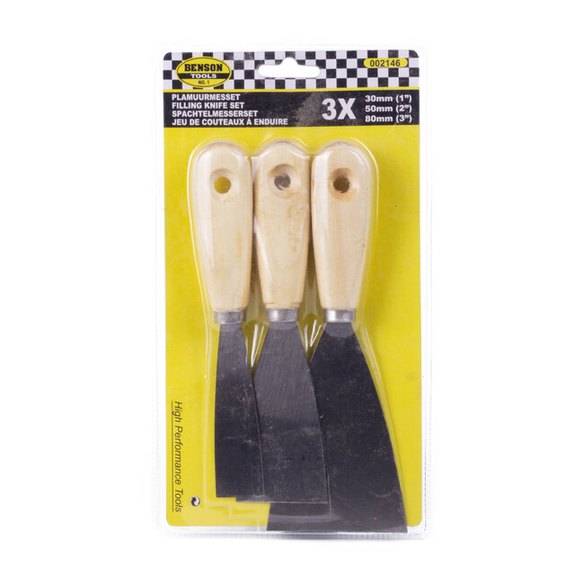 Benson Plamuurmessenset 3 stuks