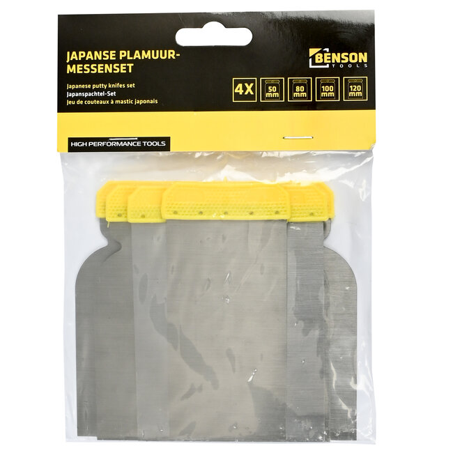 Benson Plamuurmessenset japans 4 stuks