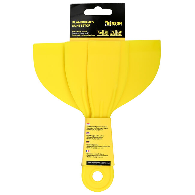 Benson Plamuurmessenset 3 stuks kunststof