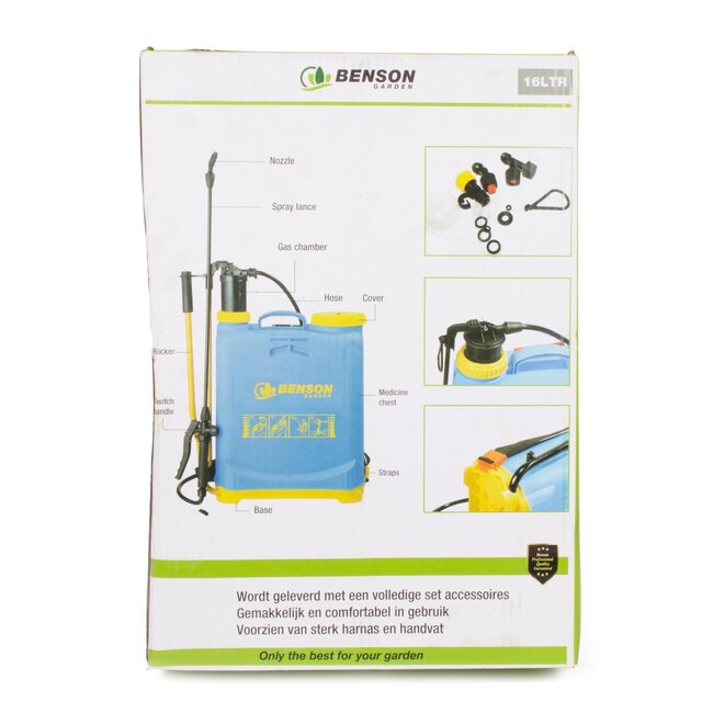 Benson Planten- onkruidspuit 16 liter hoge druk