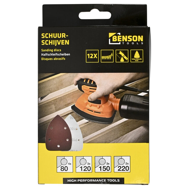 Benson Schuurschijven 140 x 140 x 95 mm 12 stuks driehoek