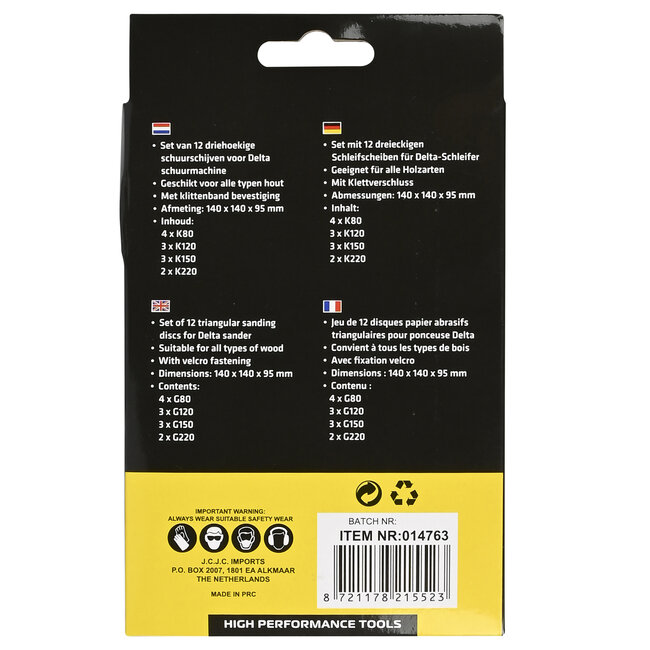 Benson Schuurschijven 140 x 140 x 95 mm 12 stuks driehoek