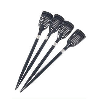 Benson Tuinlamp solar fakkel 41 cm flame effect 4 stuks