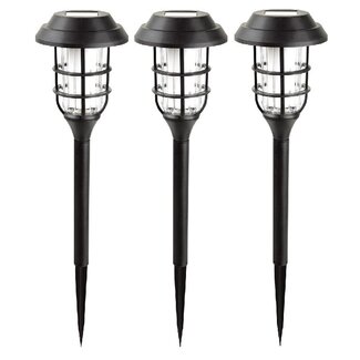 Benson Tuinlamp solar fakkel 43 cm flame effect 3 stuks