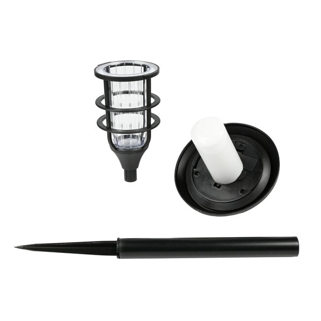 Benson Tuinlamp solar fakkel 43 cm flame effect 3 stuks