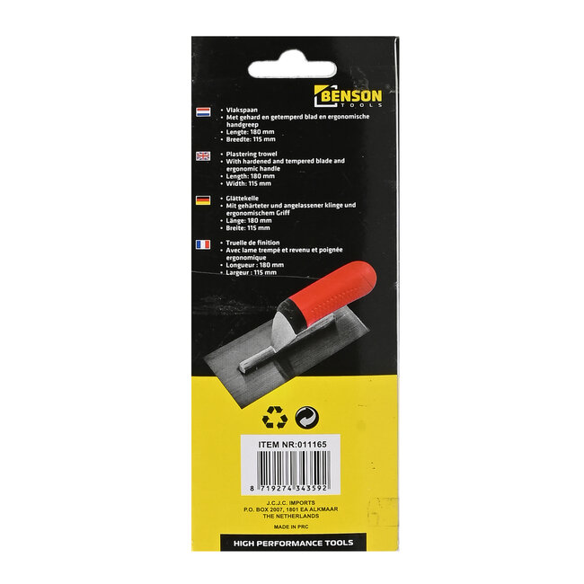 Benson Vlakspaan 180 mm