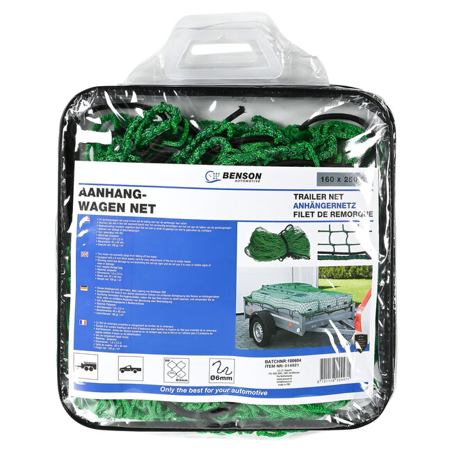 Benson Aanhangwagen net 1,6 x 2,5 meter in tas