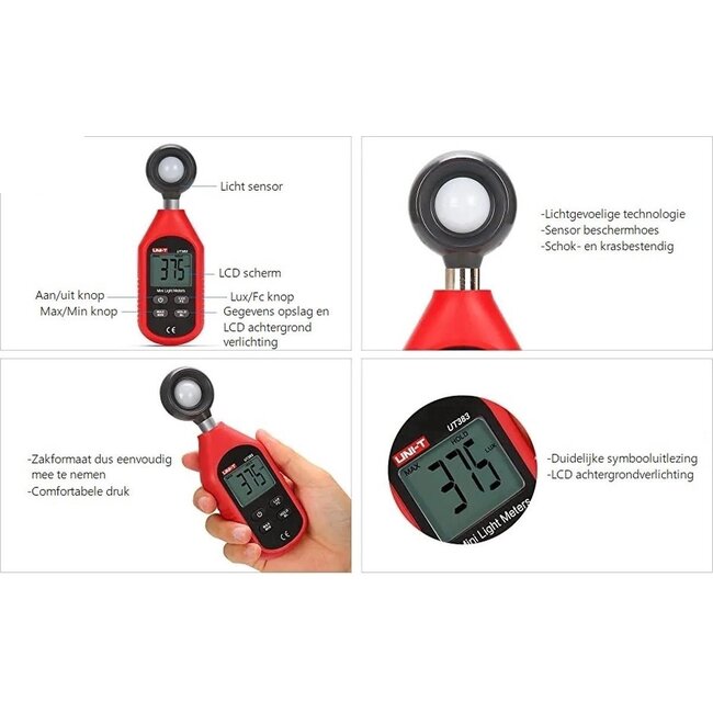 UNI-T Digitale Lichtmeter - Luxmeter - UT383