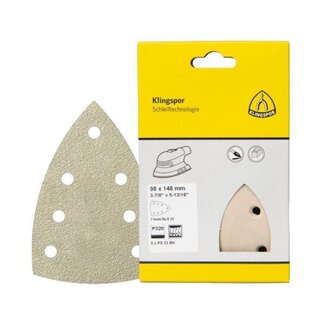 Schuurpapier driehoek K80 5 stuks