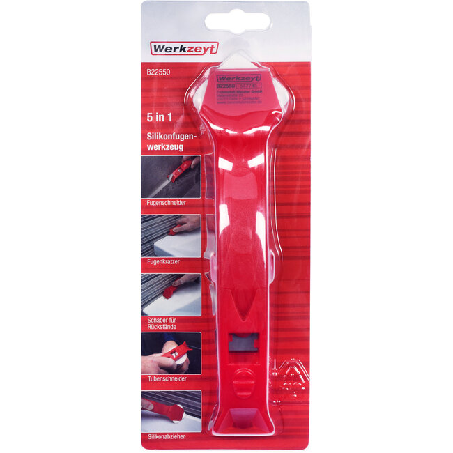 Werkzeyt Kitstrijkset – 5-delig – 5-in-1 Voeggereedschap