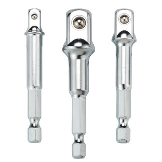 Werkzeyt Adapterset – 3-delig – Zeskant naar Vierkant