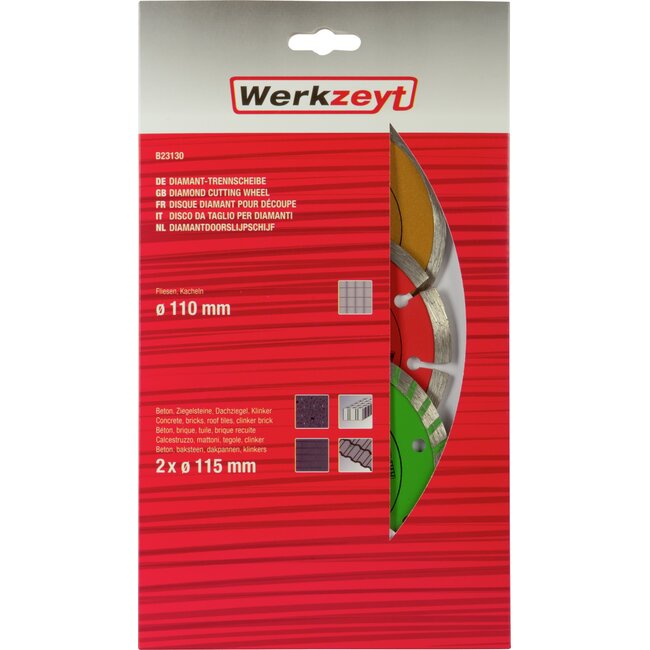 Werkzeyt Diamantslijpschijven Set – 3-delig – 110-115mm