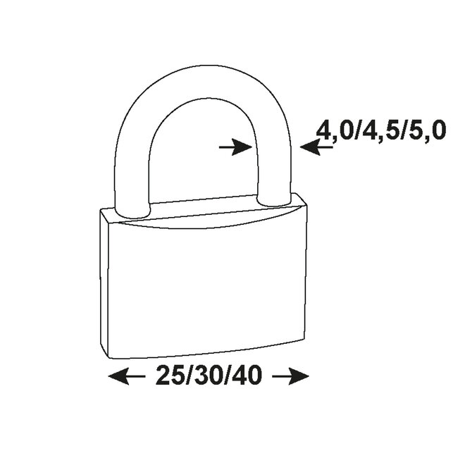 Werkzeyt Hangsloten Set – Messing – 25, 30, 40 mm