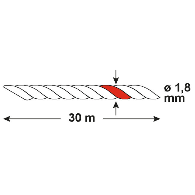 Werkzeyt Verpakkingstouw – Polypropyleen – 30 meter – Ø 1.8mm
