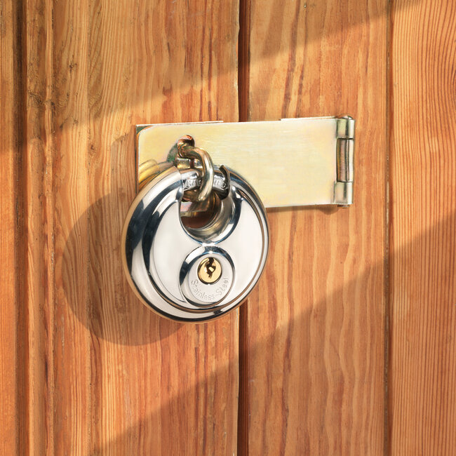 Werkzeyt Hangslot Discus – RVS – 70mm