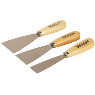 Werkzeyt Plamuurmes Set 3-delig – Staal & Hout