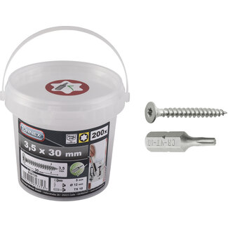 Connex Universele Schroeven RVS – 3.5x30mm – 200 stuks