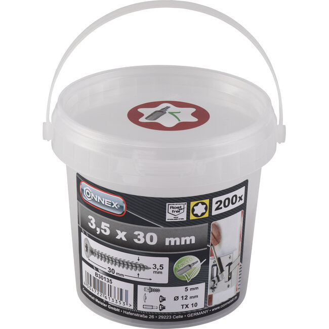 Connex Universele Schroeven RVS – 3.5x30mm – 200 stuks