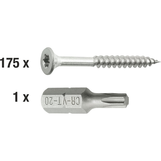 Connex Universele Schroeven RVS – 4.0x40mm – 175 stuks