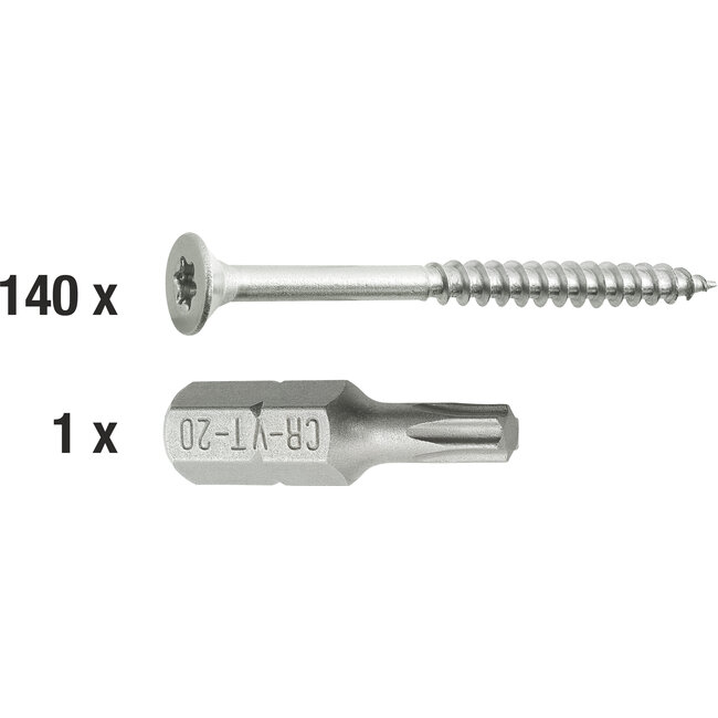 Connex Universele Schroeven RVS – 4.0x50mm – 140 stuks