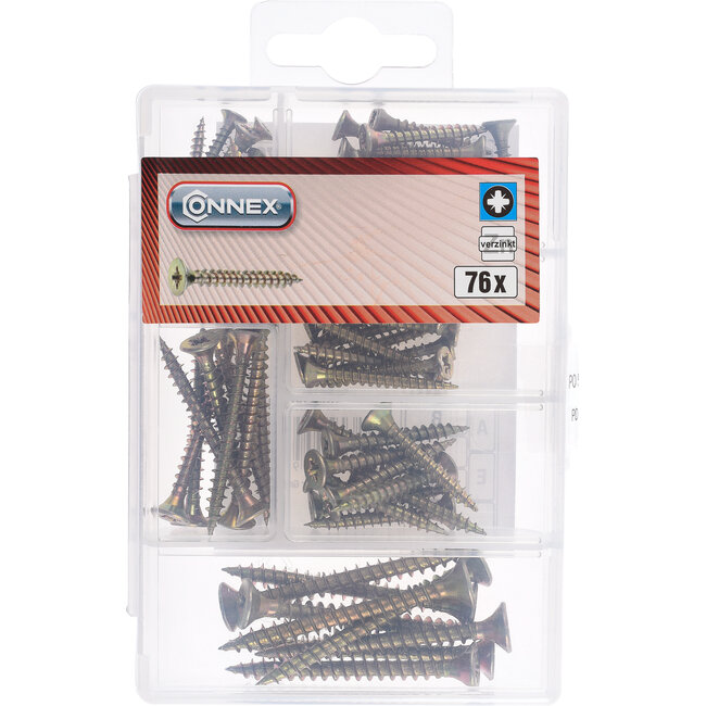 Connex Universele Schroeven Set – 76-delig
