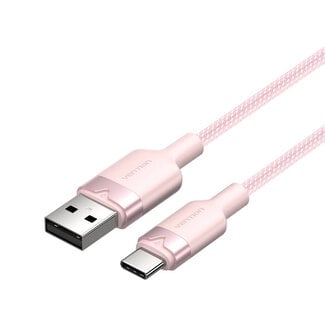 Vention USB 2.0 A naar USB-C 3A kabel (roze) - 1 meter