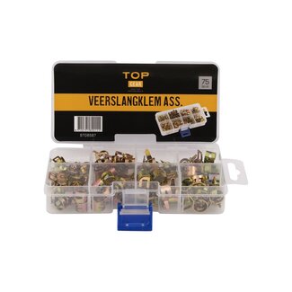 Topgear Veerslangklem assortiment,  75-delig