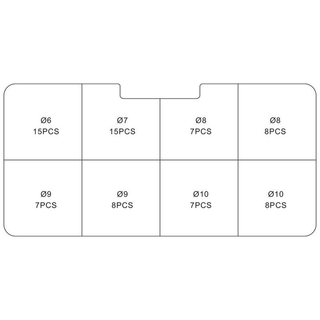 Topgear Veerslangklem assortiment,  75-delig