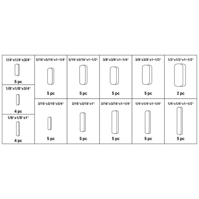 TOPGEAR Inlegspieën assortiment, 60 delig