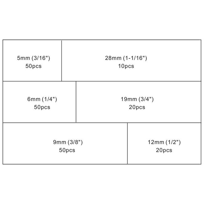 TOPGEAR Kabelgeleiders assortiment, 200-delig