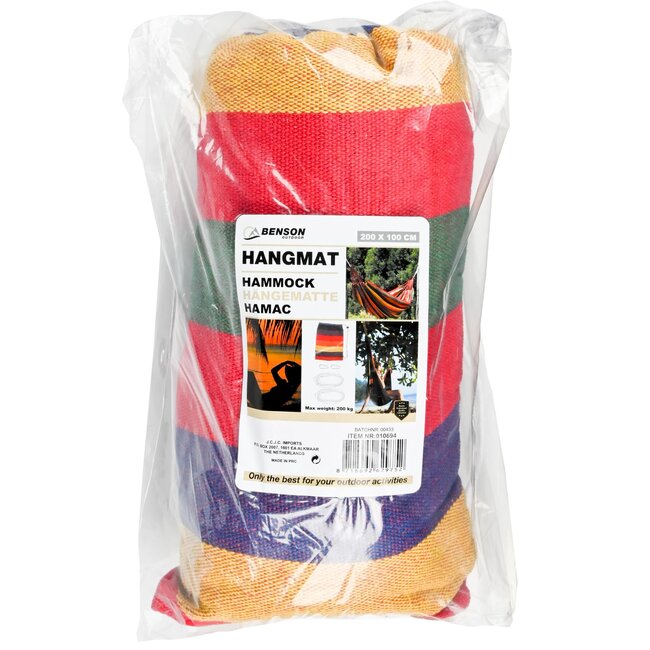 Benson Hangmat compleet 200 x 100 cm gestreept