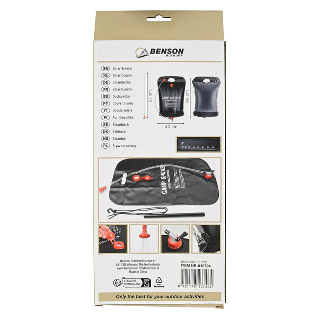 Benson Solar Douche 20 ltr