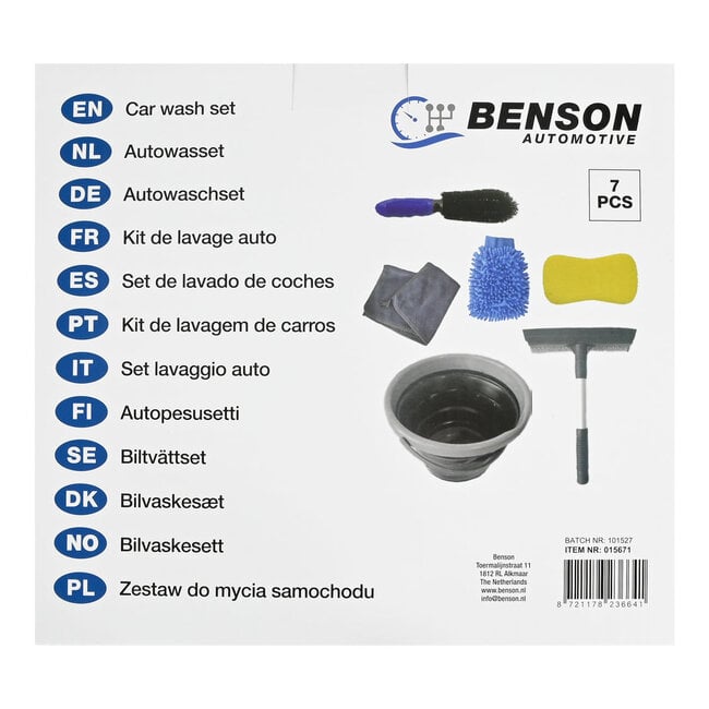 Benson Autowasset, 7 delig