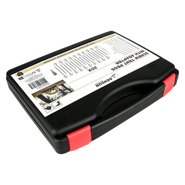 Benson Schroefharingen,  20 delig met adapter en koffer