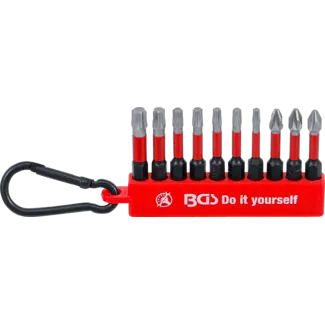 BGS Torsie-bitset - aandrijving buitenzeskant 1/4" - 50 mm - 10 delig