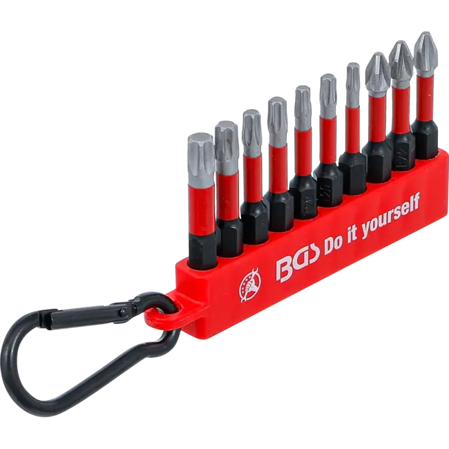 BGS Torsie-bitset - aandrijving buitenzeskant 1/4" - 50 mm - 10 delig