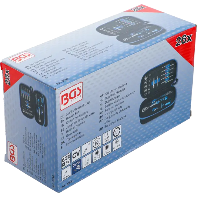 BGS Dopsleutelset - 1/4" - 26 delig
