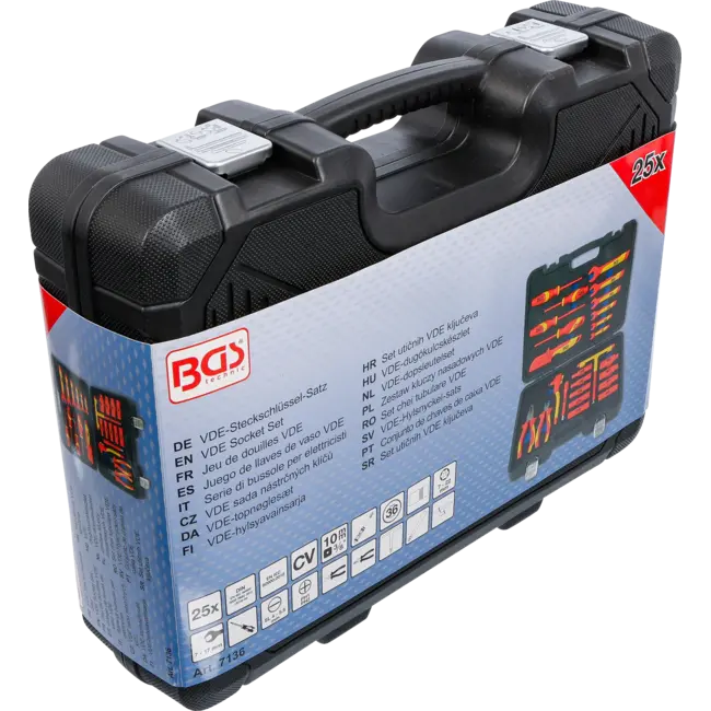 BGS VDE gereedschap set - aandrijving 3/8" - 25 delig