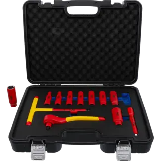 BGS technic VDE-dopsleutelset - aandrijving 3/8" - SW 7 - 22 mm - 12 delig