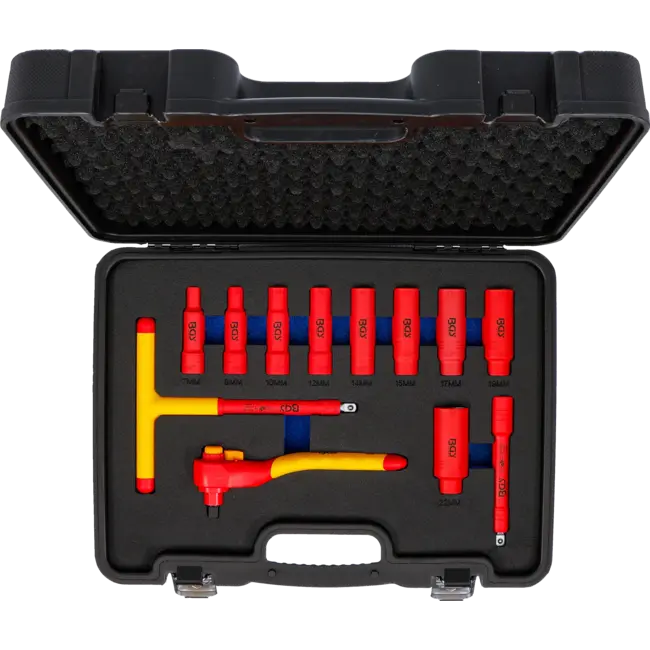 BGS VDE-dopsleutelset - aandrijving 3/8" - SW 7 - 22 mm - 12 delig