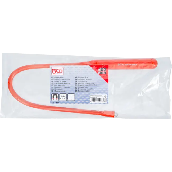 BGS Magneethulp - geïsoleerd - flexibel - 450 mm - trekkracht 0,5 kg