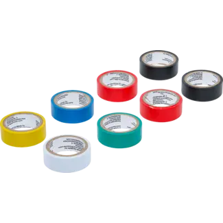 BGS COLOR PVC Tape Set 18 mm x 3 m - 8-delig