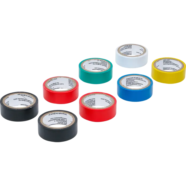 BGS COLOR PVC Tape Set 18 mm x 3 m - 8-delig