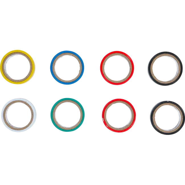 BGS COLOR PVC Tape Set 18 mm x 3 m - 8-delig