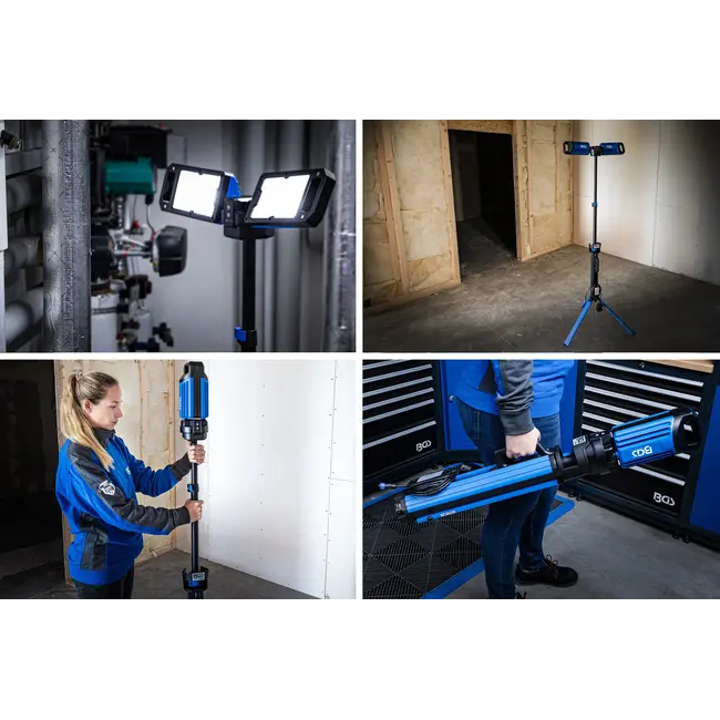 BGS Hybrid Duo-SMD-LED-werkspotlamp - met statief