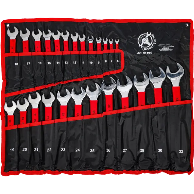 BGS Steekringsleutelset - met antislip handgreep - 6 - 32 mm - 25 delig