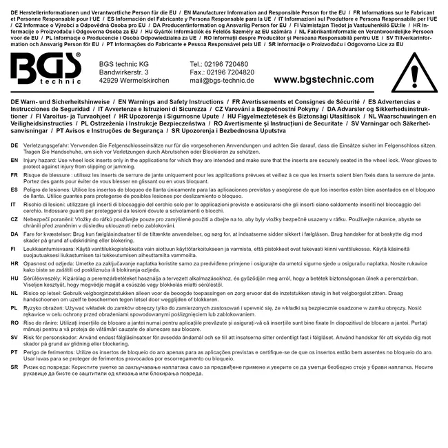BGS Velgenslot demontagedop - Ø 19,5 x Ø 17,6 mm