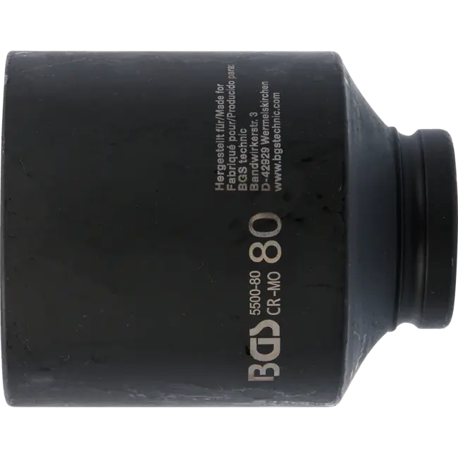 BGS Kracht Dopsleuteldop zeskant, diep - 1" - 80 mm