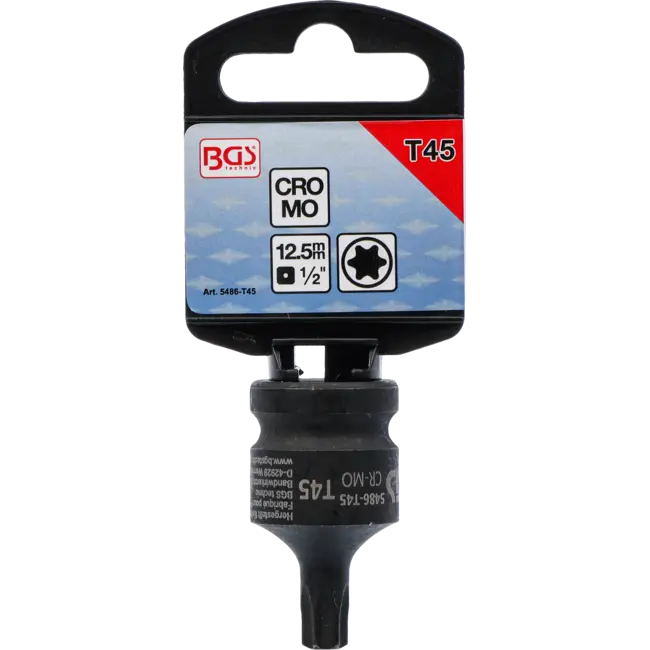 BGS Kracht dopsleutelbit - lengte 42 mm - 1/2" - Torx T45