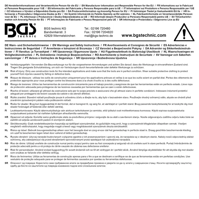 BGS Tandtroffel - roestvrij - rechthoekig getand - 280 x 130 mm